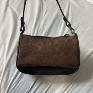 Coach 6094 Signature Demi mini Pouch Bag Canvas Brown